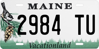 ME license plate 2984TU