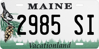 ME license plate 2985SI