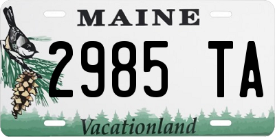 ME license plate 2985TA