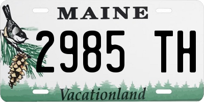 ME license plate 2985TH