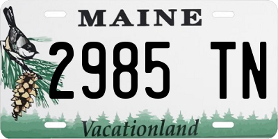ME license plate 2985TN
