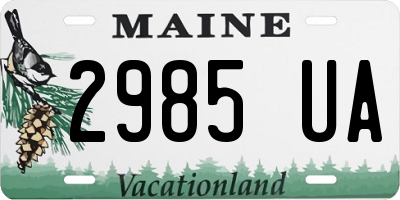 ME license plate 2985UA