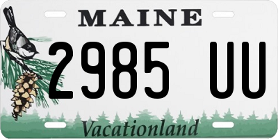 ME license plate 2985UU