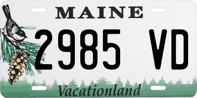 ME license plate 2985VD