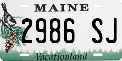 ME license plate 2986SJ