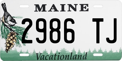 ME license plate 2986TJ