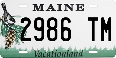 ME license plate 2986TM