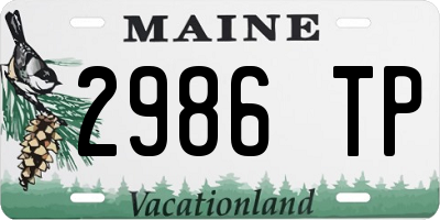 ME license plate 2986TP