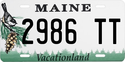 ME license plate 2986TT
