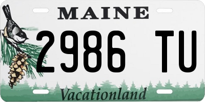 ME license plate 2986TU