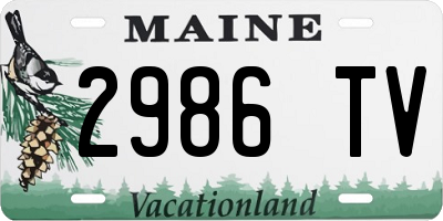 ME license plate 2986TV