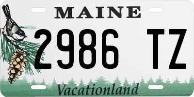 ME license plate 2986TZ