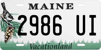 ME license plate 2986UI