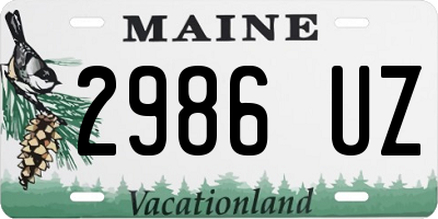 ME license plate 2986UZ