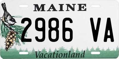 ME license plate 2986VA