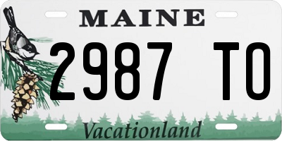 ME license plate 2987TO