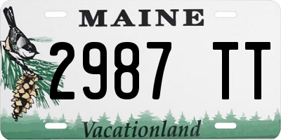 ME license plate 2987TT
