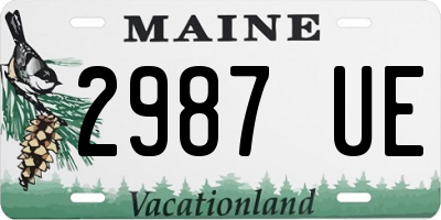 ME license plate 2987UE