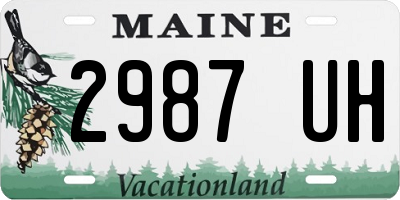 ME license plate 2987UH