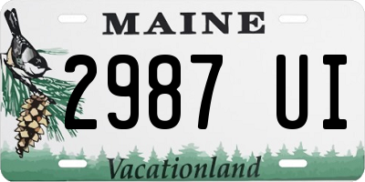 ME license plate 2987UI