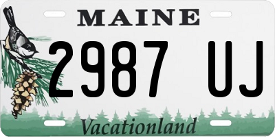 ME license plate 2987UJ
