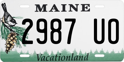 ME license plate 2987UO