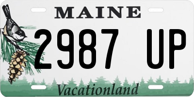 ME license plate 2987UP