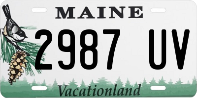 ME license plate 2987UV