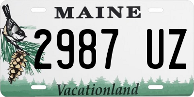 ME license plate 2987UZ