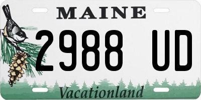 ME license plate 2988UD