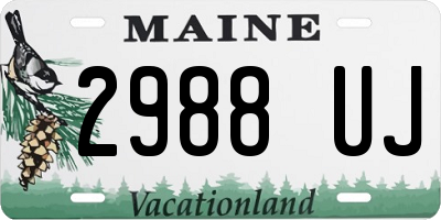 ME license plate 2988UJ