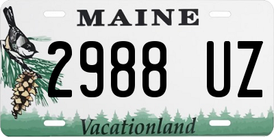 ME license plate 2988UZ