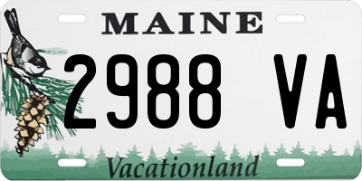 ME license plate 2988VA