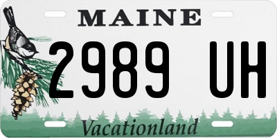 ME license plate 2989UH
