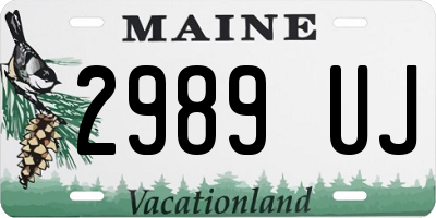 ME license plate 2989UJ