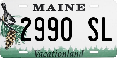 ME license plate 2990SL