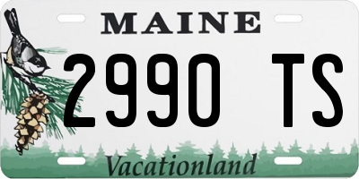 ME license plate 2990TS