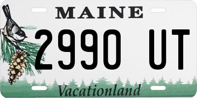 ME license plate 2990UT