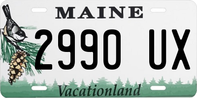 ME license plate 2990UX