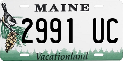 ME license plate 2991UC