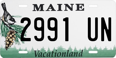 ME license plate 2991UN