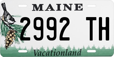 ME license plate 2992TH