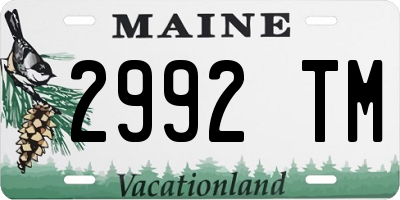 ME license plate 2992TM