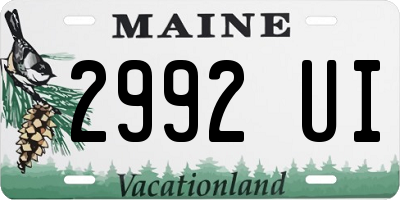 ME license plate 2992UI
