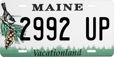 ME license plate 2992UP