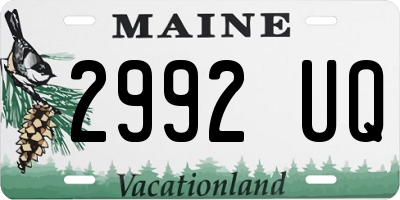 ME license plate 2992UQ