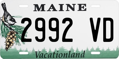 ME license plate 2992VD