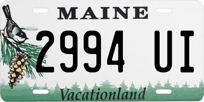 ME license plate 2994UI
