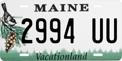 ME license plate 2994UU