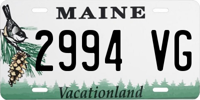 ME license plate 2994VG